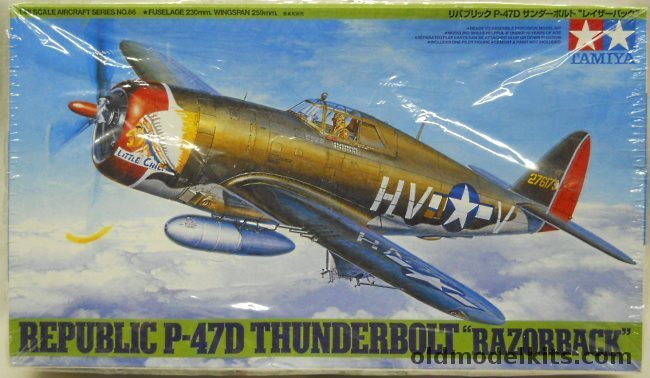 Tamiya 1/48 Republic P-47D Thunderbolt Razorback, 61086-2500 plastic model kit